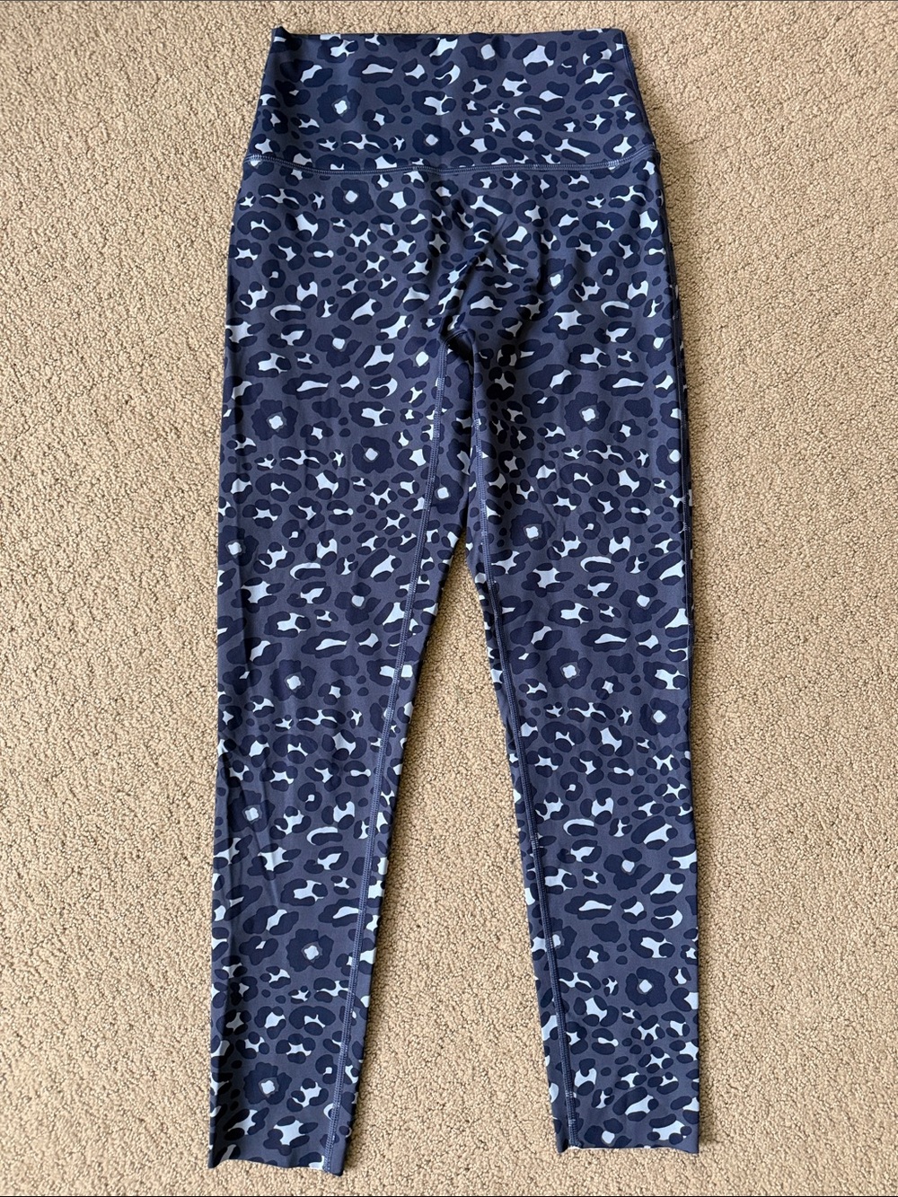 aerie Navy & Light Blue Leopard Print High-Rise Leggings